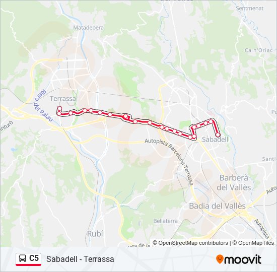 Mapa de C5 de autobús