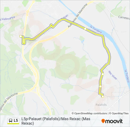 L5 Bus Line Map