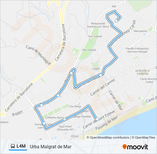 Mapa de L4M de autobús