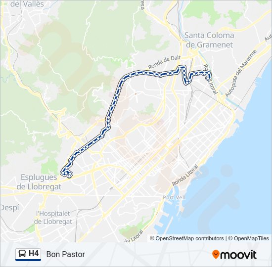 H4 Bus Line Map