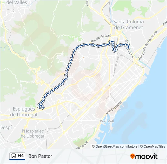 H4 Bus Line Map