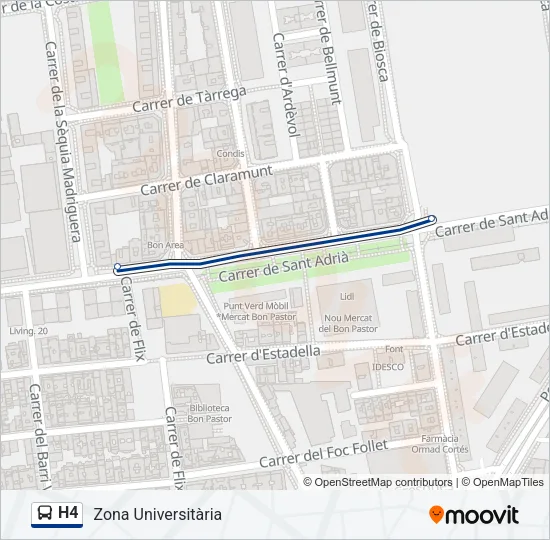 H4 Bus Line Map