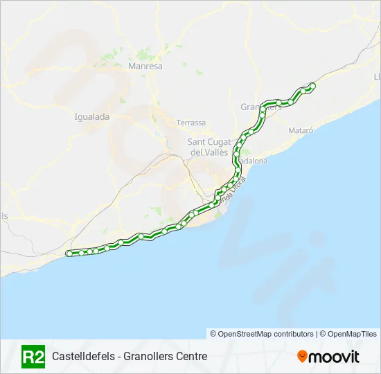 R2 Train Line Map
