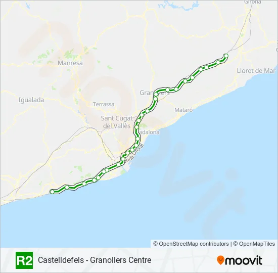 R2 Train Line Map