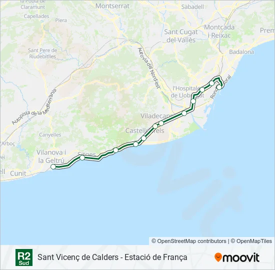 R2S Train Line Map
