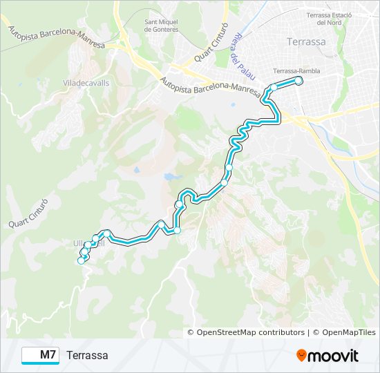 Mapa de M7 de autobús