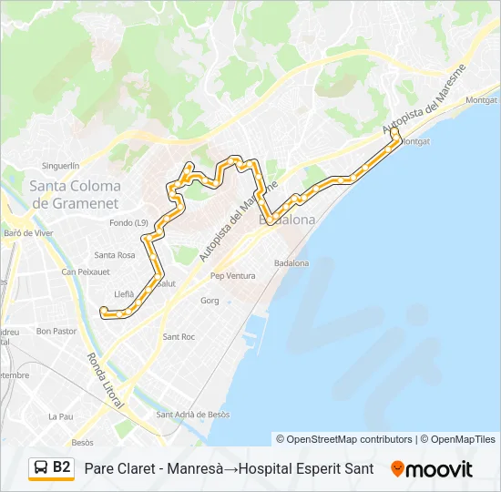 B2 Bus Line Map