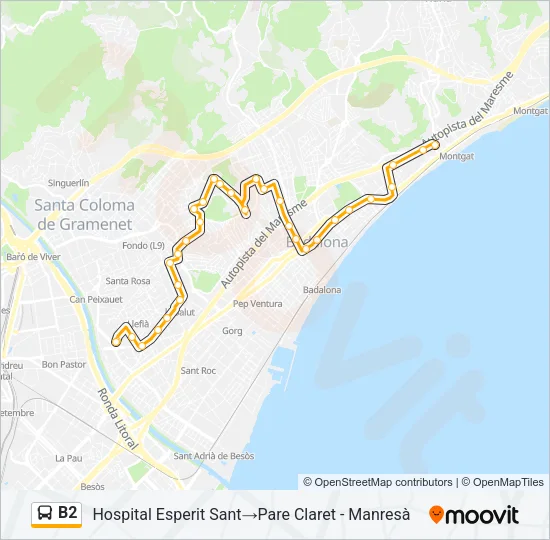B2 Bus Line Map