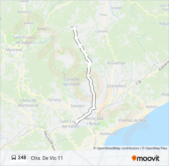 248 Bus Line Map