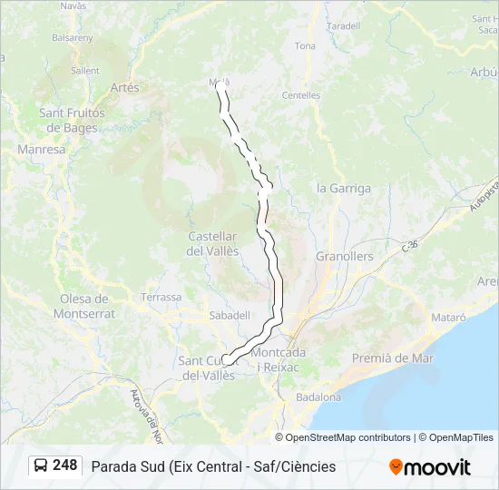 248 Bus Line Map