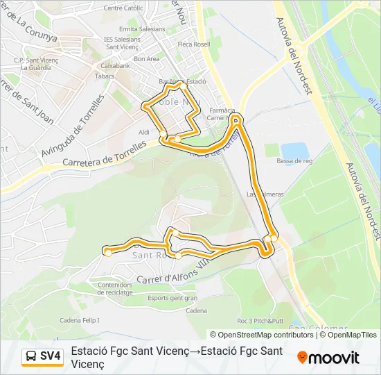 SV4 Bus Line Map