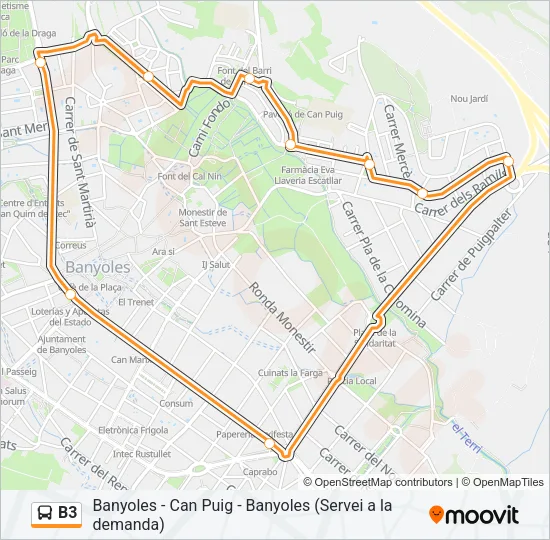 B3 Bus Line Map