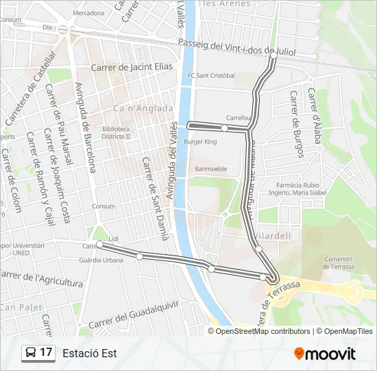 17 Bus Line Map