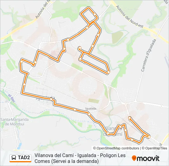 TAD2 Bus Line Map