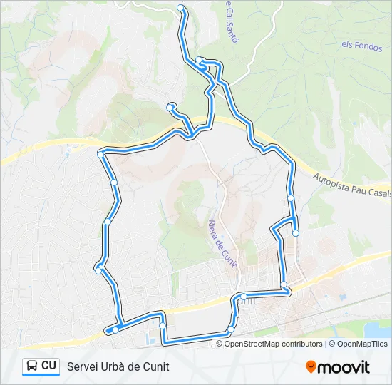 CU Bus Line Map