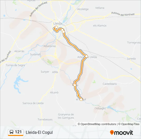 121  Line Map