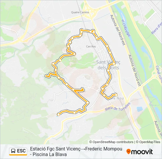 ESC Bus Line Map
