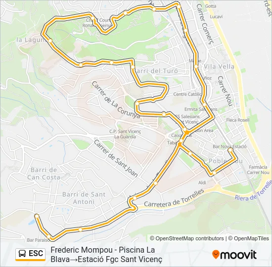 ESC Bus Line Map