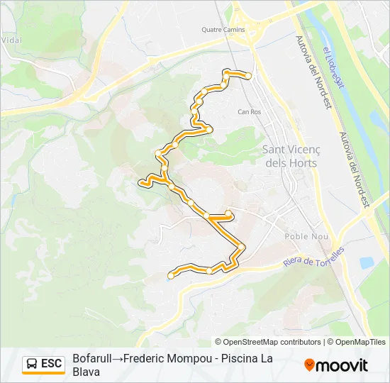 ESC Bus Line Map