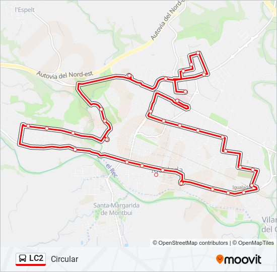 LC2 bus Line Map