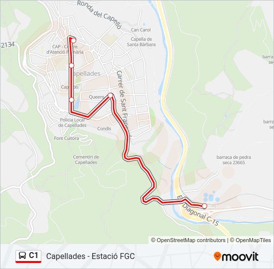 Mapa de C1 de autobús