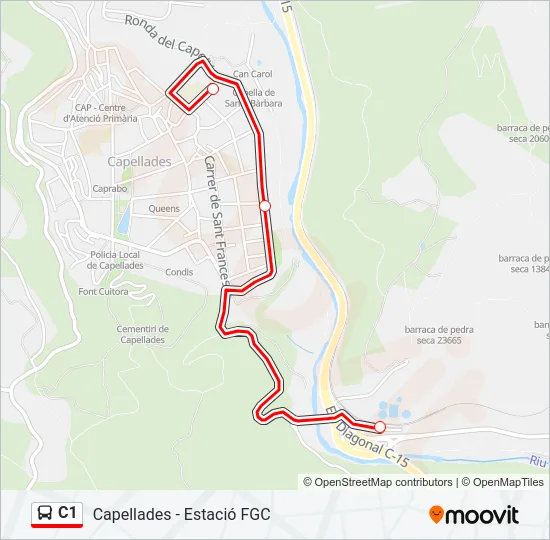 C1 Bus Line Map