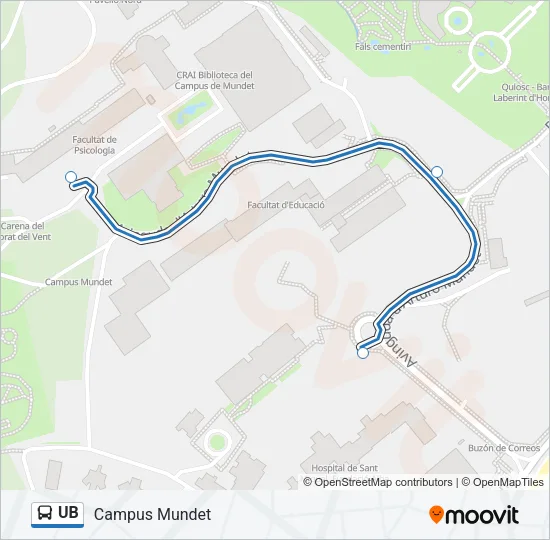 UB Bus Line Map