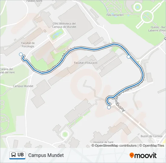 UB Bus Line Map