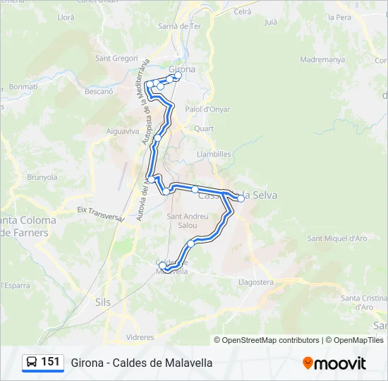 151 Bus Line Map