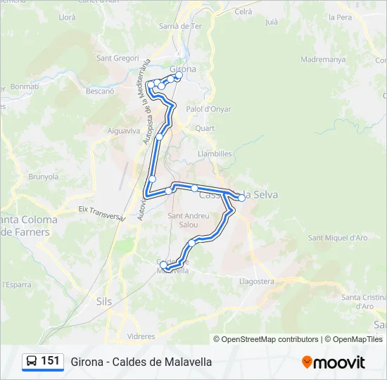 151 Bus Line Map