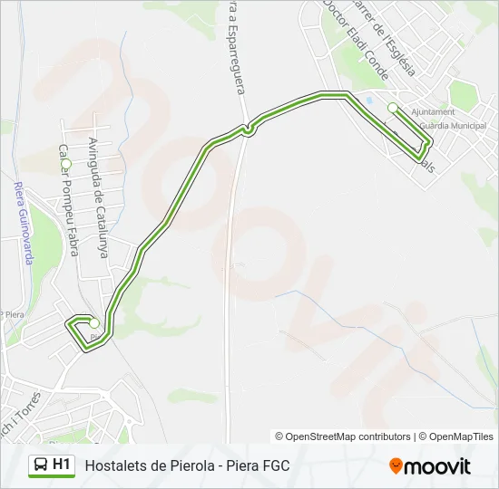 H1 Bus Line Map