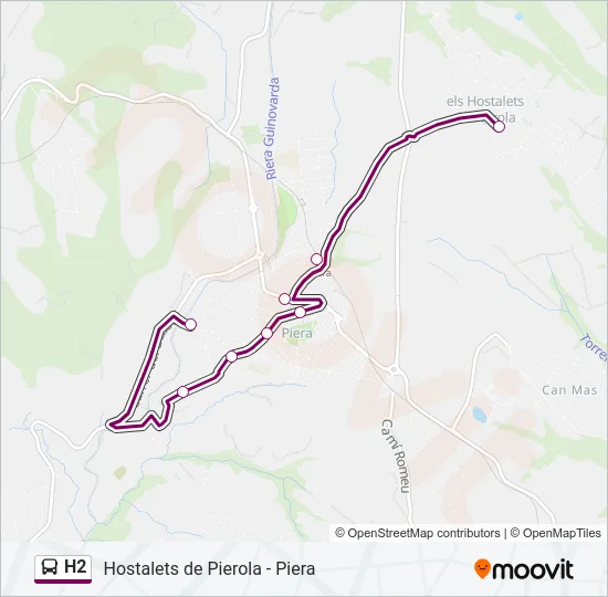 H2 Bus Line Map