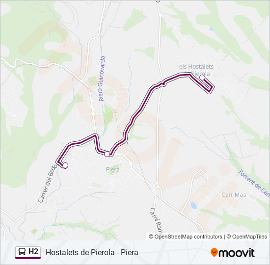 Mapa de H2 de autobús