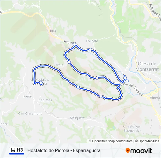 H3 Bus Line Map