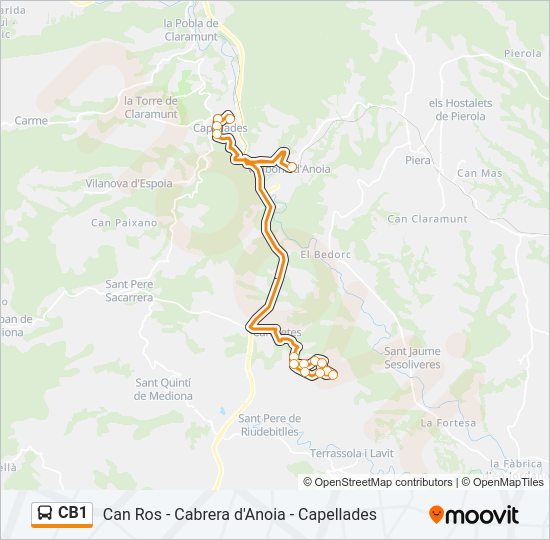 Mapa de CB1 de autobús