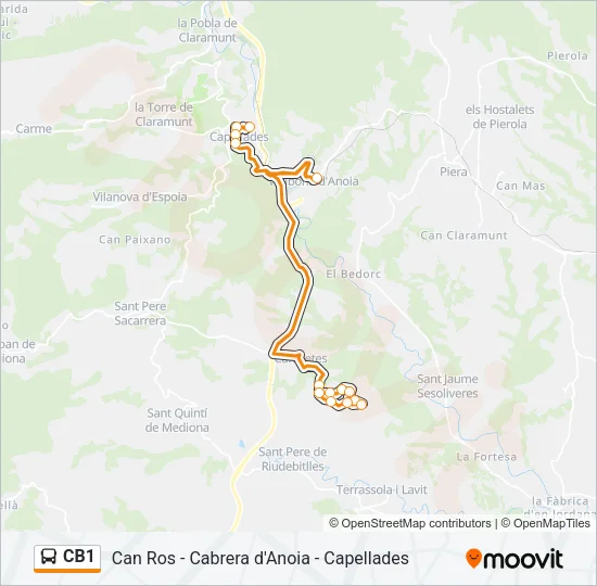 CB1 Bus Line Map