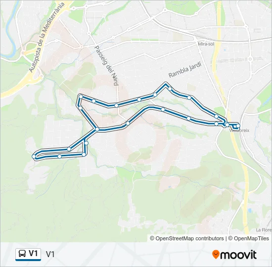 V1  Mapa de línia