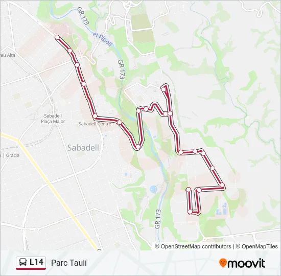 L14 Bus Line Map