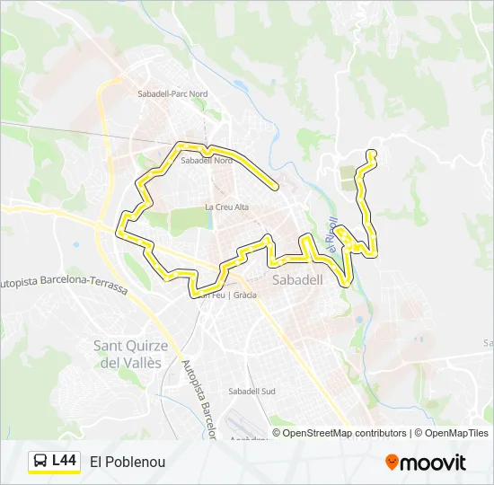 L44 Bus Line Map