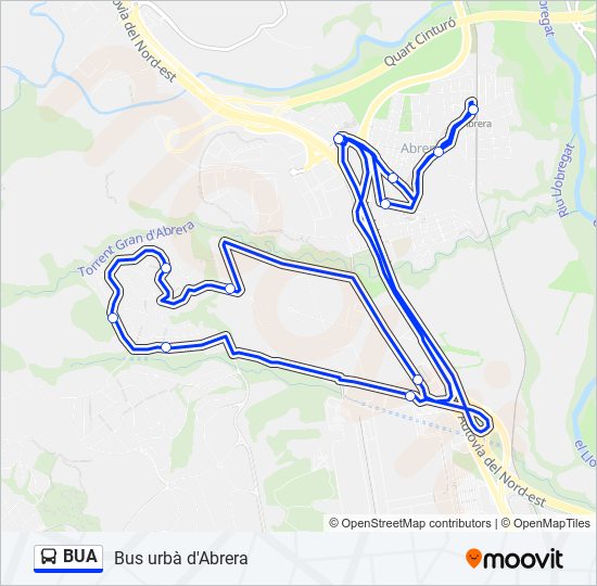 Mapa de BUA de autobús