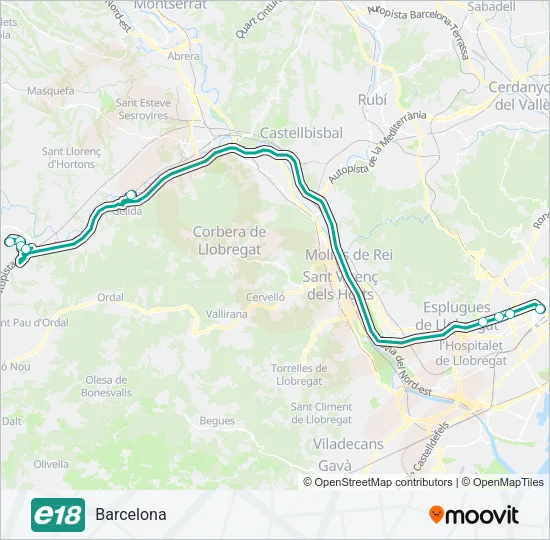E18  Line Map