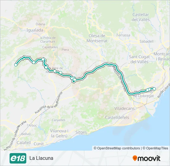 E18  Line Map