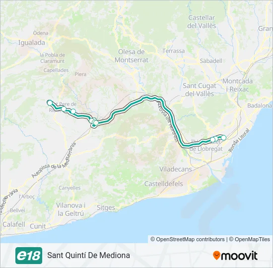 E18  Line Map