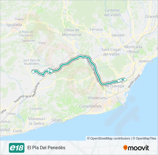 E18  Line Map