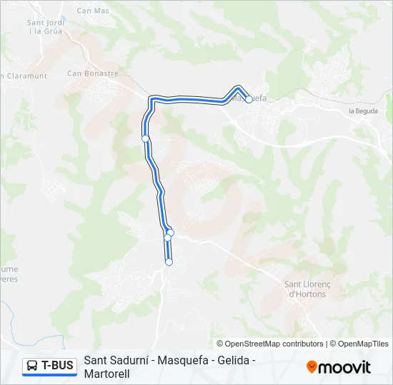 T-BUS  Line Map