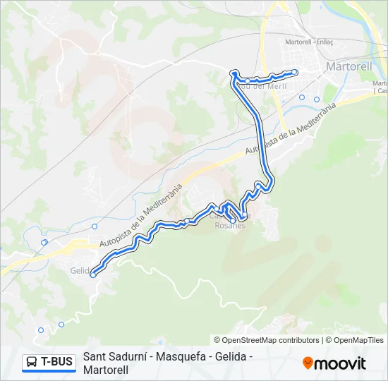 T-BUS  Line Map