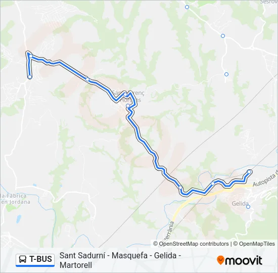 T-BUS  Line Map