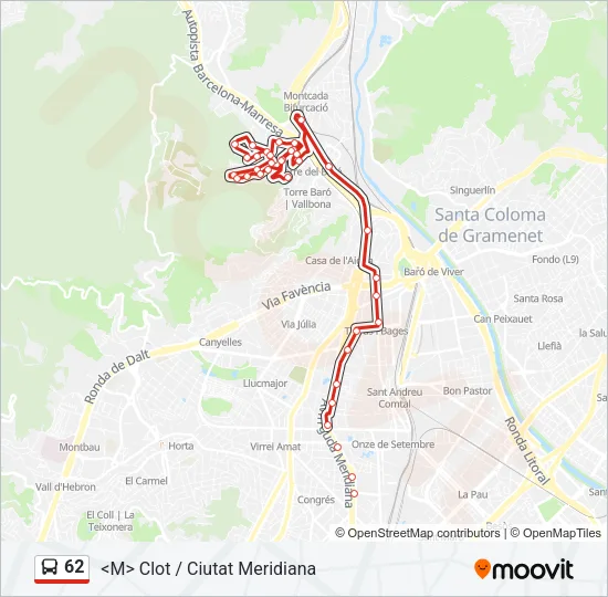 62 Bus Line Map