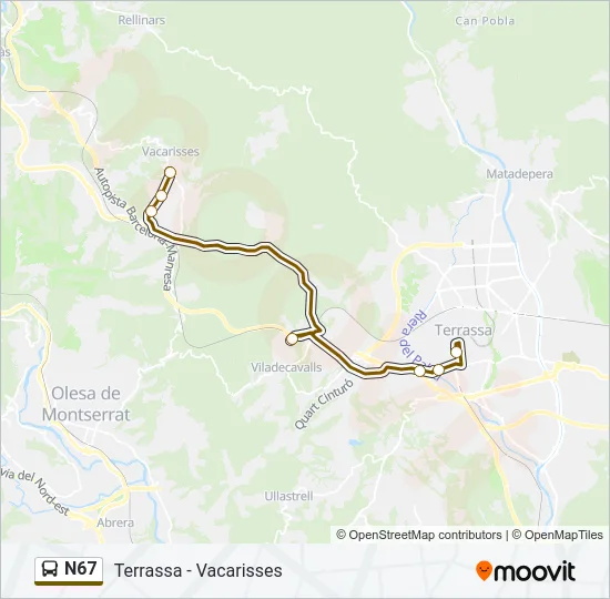 N67  Line Map