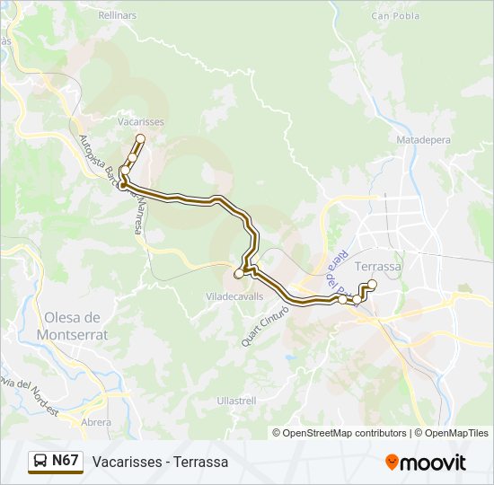 Mapa de N67 de 